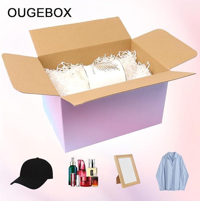 30 Pack 10x7x6 Shipping Boxes for Small Business, Colorful Corrugated Cardboard Boxes for Shipping Mailing