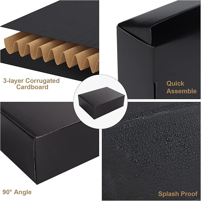 ZBEIVAN Shipping Boxes Mailers 12x9x4 inches Corrugated Cardboard Small Packing Kraft Moving Mailing Box, Pack of 20