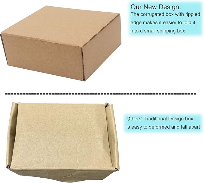 9x6x2'' Small Shipping Boxes for Packaging (inner size), YOUNGKEE 10 Pack Small Cardboard Boxes for Crafts, Recyclable Corrugated Boxes for online Business, Mailer, Gift Packing, Jewelry Box, Brown