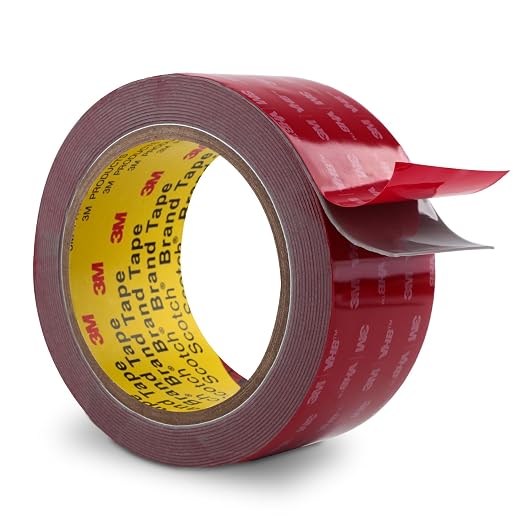 3M Double Sided Tape Heavy Duty 2" x 15.4Ft Grey | Foam Mounting Tape Waterproof for Indoor Outdoor Home Office Car Decor
