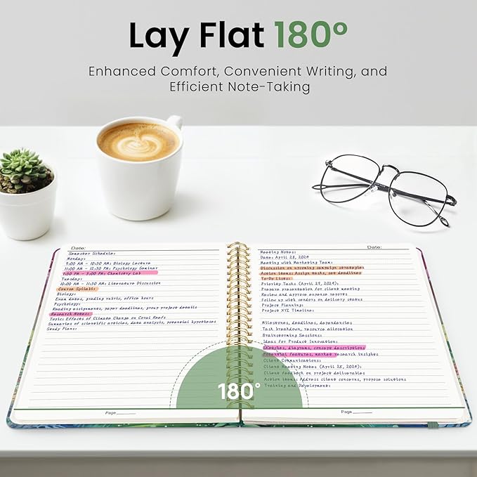 Lined Spiral Journal Notebook for Women, A5 College Ruled Journals for Writing, Hardcover Notebooks for Work, Note taking and Office School Supplies,140 Pages - Mystic Forest