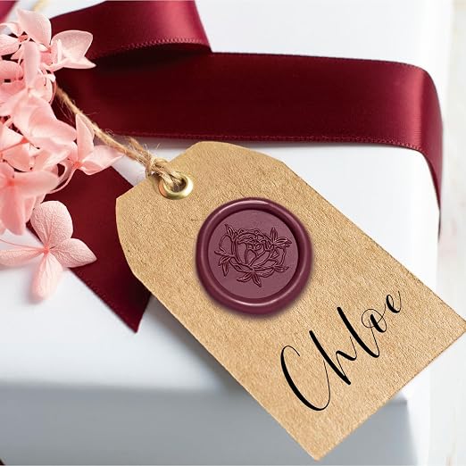 UNIQOOO Jewel Tone Ruby Marsala Red Glue Gun Sealing Wax Sticks for Wax Seal Stamp - Great for Wedding Invitations, Cards Envelopes, Snail Mails, Wine Packages, Christmas Gift Ideas, Pack of 8