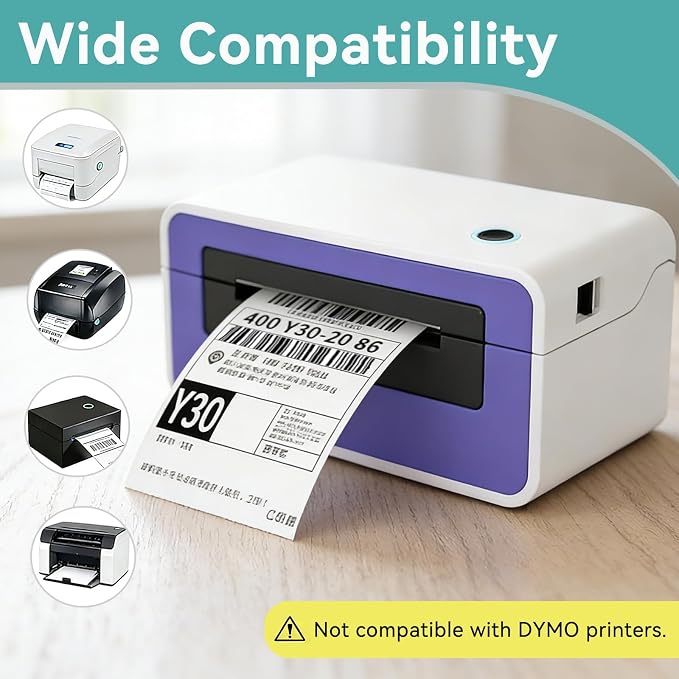 3000 Pcs 4"x6" Direct Thermal Shipping Labels, 12 Rolls of 250 | Compatible with Zebra, Rollo, Munbyn & Most Thermal Printers, Perforated Strong Adhesive, For UPS, FedEx & USPS