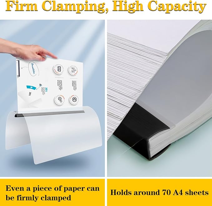 Report Covers with Sliding Bar, Clear Report Covers for Letter-Size Paper | A4 Resume Covers Presentation Folders File Document Binder for School Business, 70 Sheet Capacity