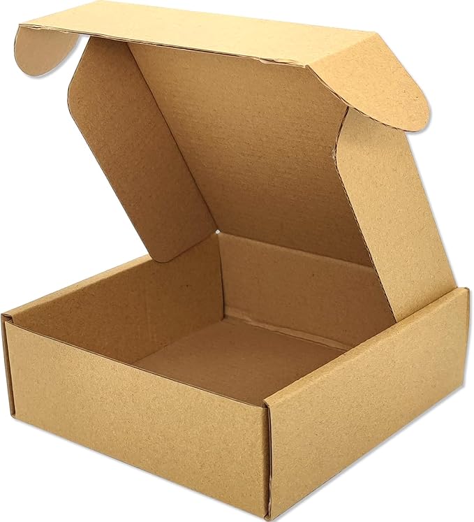 Small Brown Shipping Boxes for Small Business Pack of 25-8x8x4 inches Cardboard Corrugated Mailer Boxes for Shipping Packaging Craft Gifts Giving Products