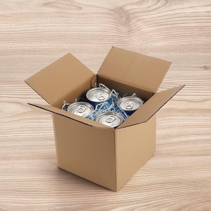CRUGLA 6x6x6 Shipping Boxes Set of 25, Cardboard Corrugated Mailing Box for Packaging