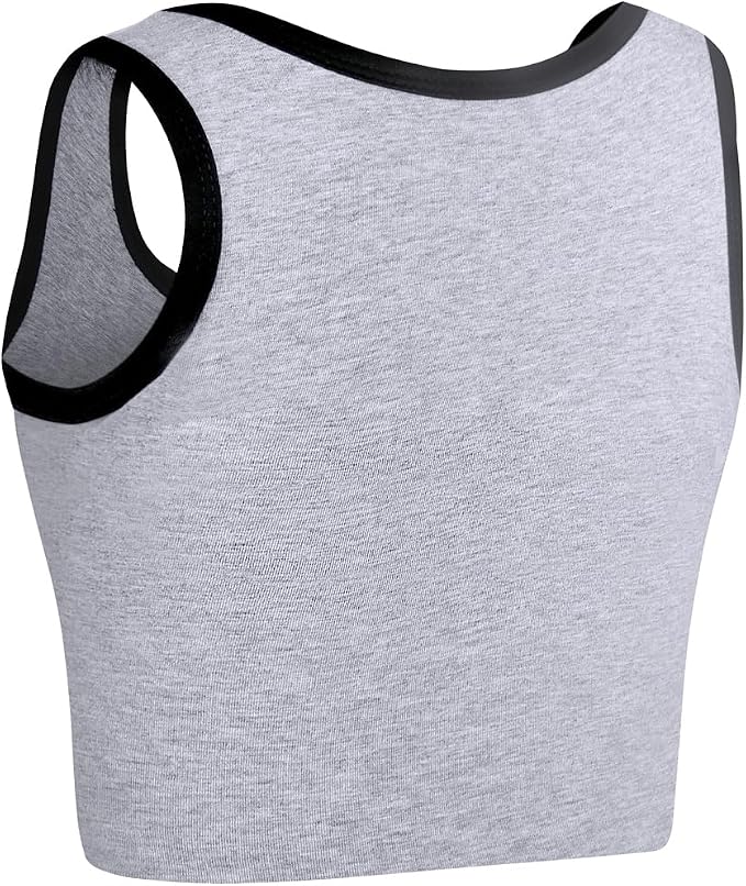 XUJI Transgender FTM Breathable Cotton Elastic Band Colors Chest Binder Tank Top (M-6XL)