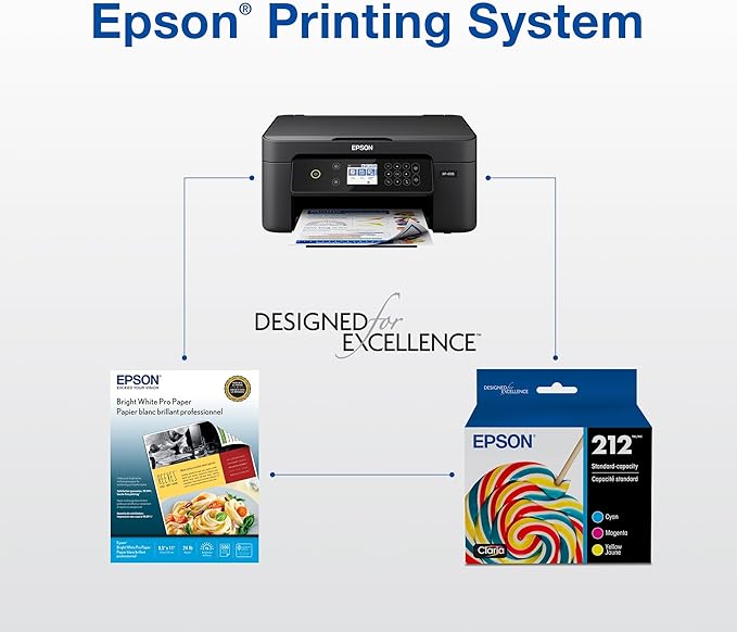 EPSON 212 Claria Ink Standard Capacity Color Combo Pack (T212520-S) Works with WorkForce WF-2830, 2850 and Expression XP-4100, 4105