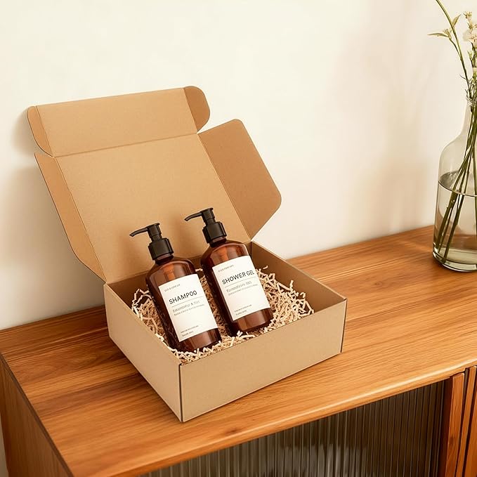 12x10x4 inch Shipping Boxes Set of 15 Brown, Inner Size 11.6x9.6x1.6 inch Cardboard Box Mailers for Small Business Packaging Mailing or Gift Wrapping Giving
