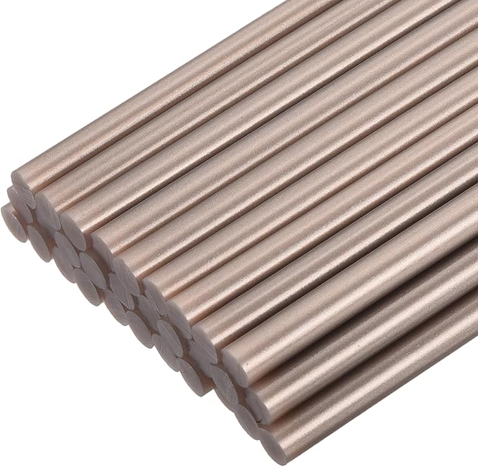 uxcell 30pcs Mini Hot Glue Gun Sticks 4-inch x 0.27-inch High Sticky Small Hot Glue Sticks for Glue Gun, Champagne Gold