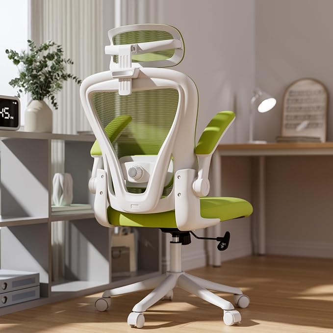 Ergonomic Office Chair with Memory Foam Seat, Computer Desk Chair | 3.5" Memory Foam Cushion, 3D Adjustable Headrest, Lumbar Support, Flip-Up Armrests, Breathable Mesh, 330LBS Weight Capacity