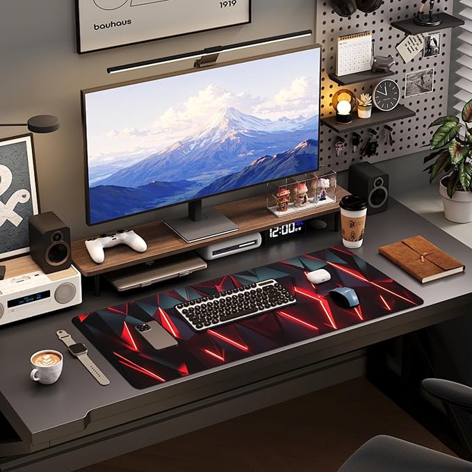 Mouse Pad Gaming - Desk Mat for Keyboard and Mouse - Large Mouse Pads for Desk, Gaming Mousepad with Non-Slip Base, Desks Pad (31.5" X 11.8") for Game, Office and Home