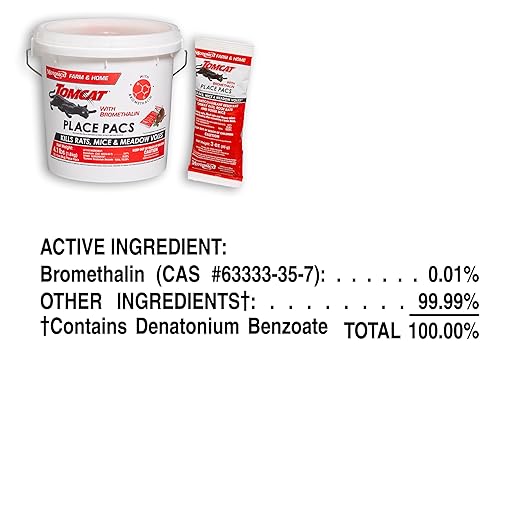 Tomcat Bromethalin Place Pacs Bait, Pest Control for Agricultural Buildings and Homes, Kill Rats and Mice