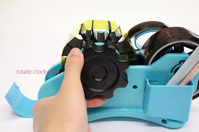 Blue Heat Tape Dispenser Sublimation - Multiple Roll Cut Heat Tape Dispenser Sublimation for Heat Transfer Tape, Semi-Automatic Tape Dispenser with Compartment Slots and 1" & 3" Double Reel Cores