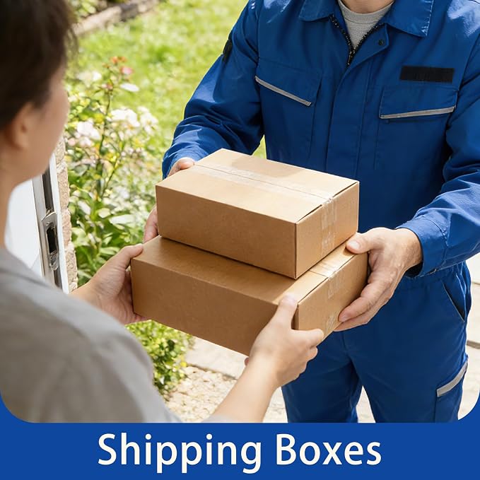 Mefleet 8x8x8" Shipping Boxes 25 Pack Corrugated Cardboard Square Box Brown | 3 Layers, Bulk quantity, Packaging for Small Business, Mailer Mailing Packing Supplies