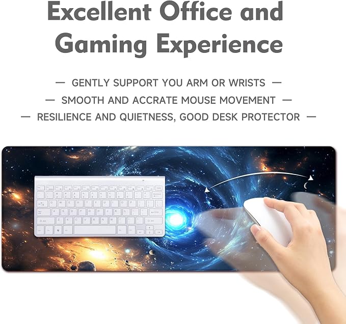 Gaming Mouse Pad Desk Pad XL Large Mouse Mat Keyboard Mat Office Desk Decor AccessoriesKeyboard Mat Office Desk Decor Accessories (Dreamy Sky)
