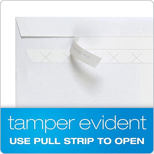 Columbian 9 x 12 Security Envelopes,100/Box,9 x 12 Inches,Release & Seal Self Seal,SimplySafe Tamper Evident Pull Strip,White (COLO930),(Pack of 5)