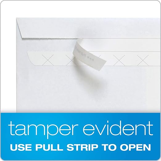 Columbian 9 x 12 Security Envelopes, 100/Box, 9 x 12 Inches, Release & Seal Self Seal, SimplySafe Tamper Evident Pull Strip, White (COLO930)