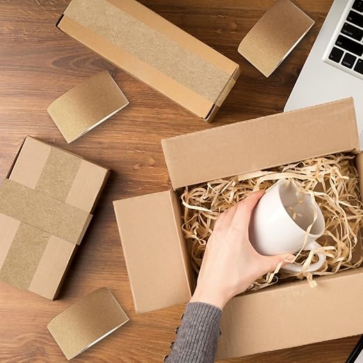 3 Pack Brown Packing Tape,Water Activated Tape Brown Paper Tape for Shipping, Storage, Crafts(48 mm x 88.5 Yard)