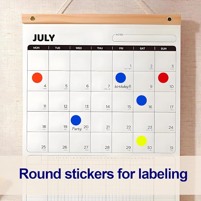 1000 Pcs Blue Round Stickers 1/2 Inch Color Circle Dot Stickers Small Code Labels for Office Shop Yard Sale Home Classroom Marking (Blue)