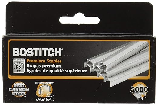 Value Pack of 6 Boxes Stanley Bostitch B8 Powercrown Premium 1/4" Staples (Stcrp21151/4)