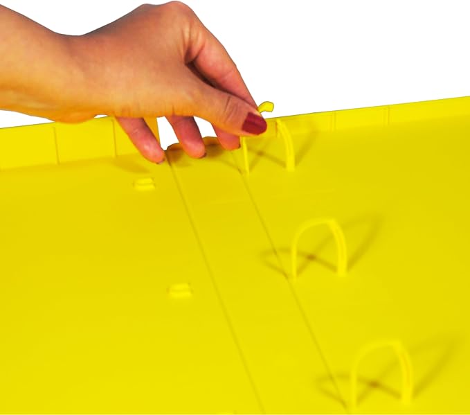 UniKeep Bright Yellow SDS Binder with 1.5'' Spine - Includes 3 Poly Rings and is Fully Enclosed (3)