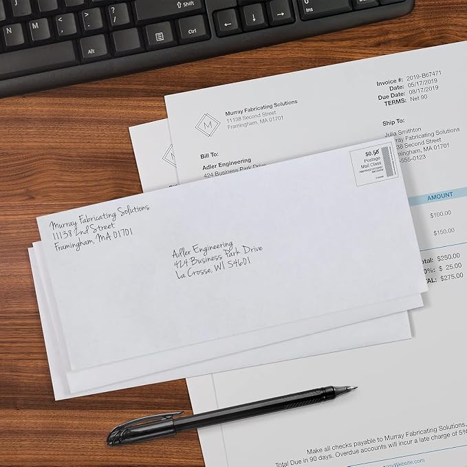 Quality Park #10 Security Envelopes, No Window, Redi-Strip Self Seal Envelopes, 24-lb White Wove, 4-1/8" x 9-1/2", 1500 per Box (QUA69118)