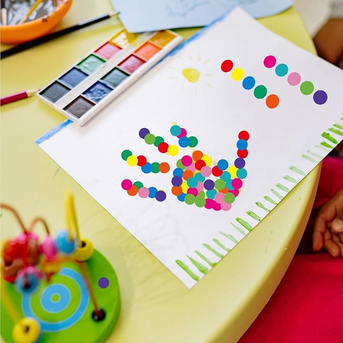 2000 Pieces 0.5 Inch Round Color Coding Labels,Circle Dot Stickers Used for Classroom Office and More,with Perforation Line (1 ROLL,Gold)
