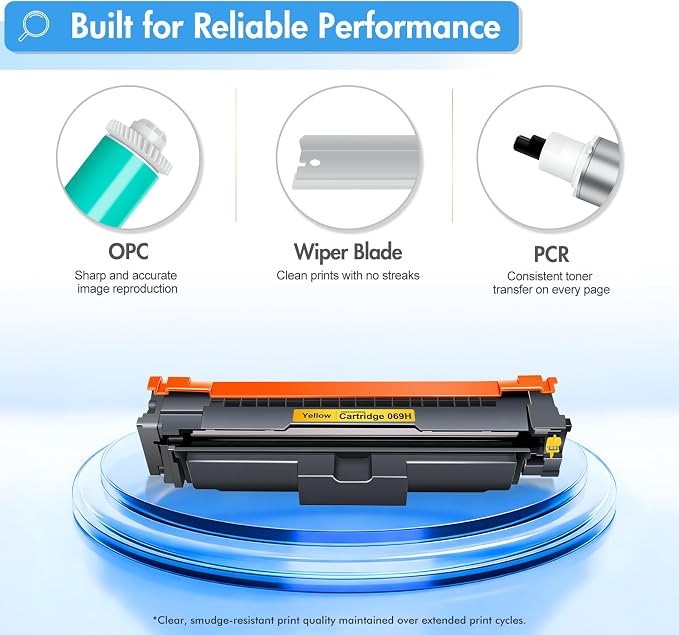 069H 069 Toner Cartridge Set for Canon 069 069H MF753Cdw MF751Cdw MF750C | Compatible for Canon Color ImageCLASS LBP674C LBP674Cdw MF752Cdw MF756Cx LBP673Cdw LBP674Cx Series Printer Ink High Capacity