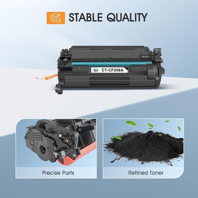 58A CF258A Toner Cartridge Black Compatible for HP M428fdw M404dw 2 Pack | Compatible for HP 58X CF258X Toner for HP LaserJet Pro M404n M404dn M404 MFP M428fdw M428fdn M428dw Printer Ink with Chip