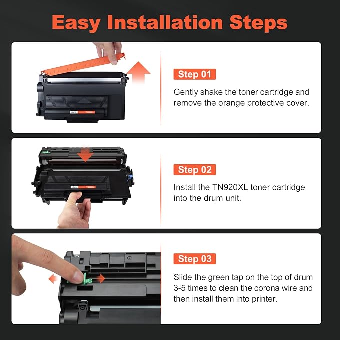 TN920XL 920XL Toner Compatible for Brother Printer HL-L6210DW Black 4 Pack | for Printer HL-L6210DW MFC-L5915DW HL-L5210DW MFC-L5710DW HL-L5210DN L5210DWT L6310DW L6210DWT MFC-L6810DW, Yield 6000 Pages