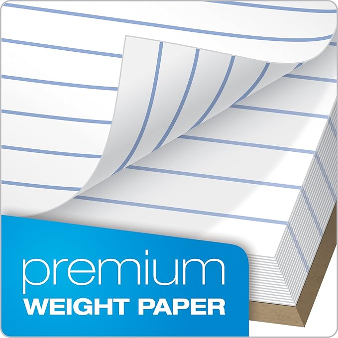 TOPS 8.5 x 11 Legal Pads, 6 Pack, Premium Docket Gold Brand, Wide Ruled, Thick White Paper, Sturdy Back, 50 Sheets, Made in USA (99709)