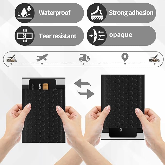 105 Pack Bubble Mailers 3.5x5inch Padded Envelopes Thin Mailing Envelopes Waterproof Bubble Opaque Padded Mailers Self Seal Adhesive Shipping Bags for Mailing Jewelry Makeup Small Business