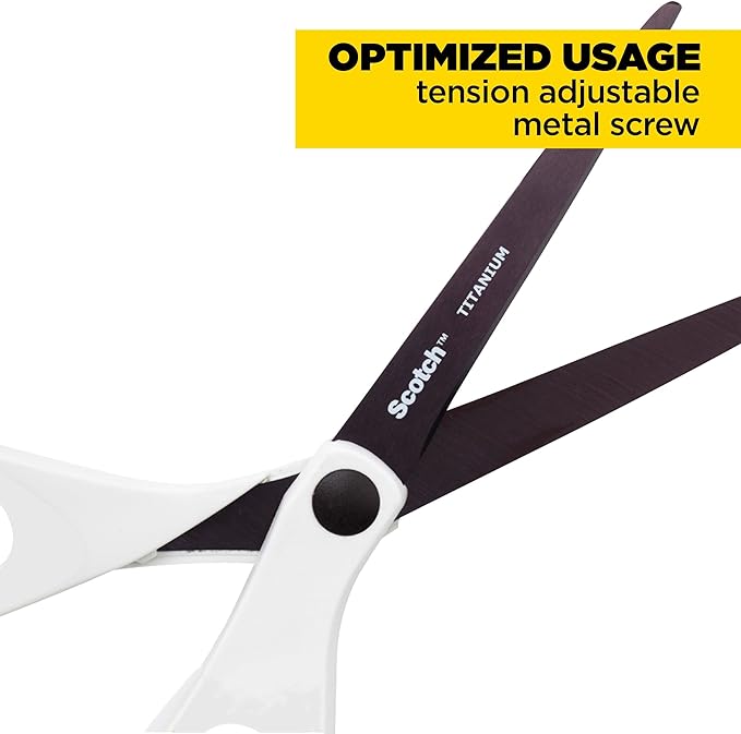 Scotch Brand Precision Ultra Edge Scissors, Left- or Right-Handed, 8 Inch, 6-Pack