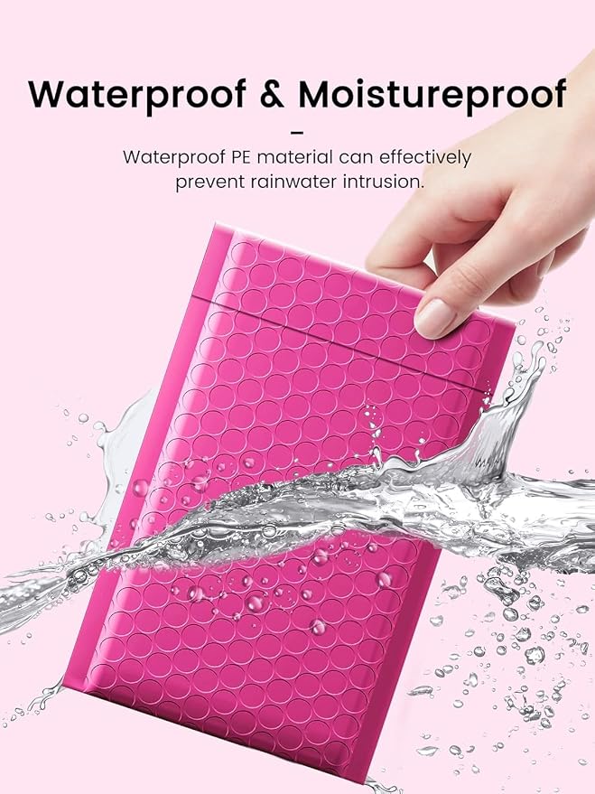 GSSUSA Pink Bubble Mailers 6x10 Small Padded Envelopes 9600 Pack,1 Pallet | Usable Size 6x9, Self-Seal, Waterproof Opaque Shipping Bags, Strong Adhesion, Pallet, Mailing Supplies, Business, #000