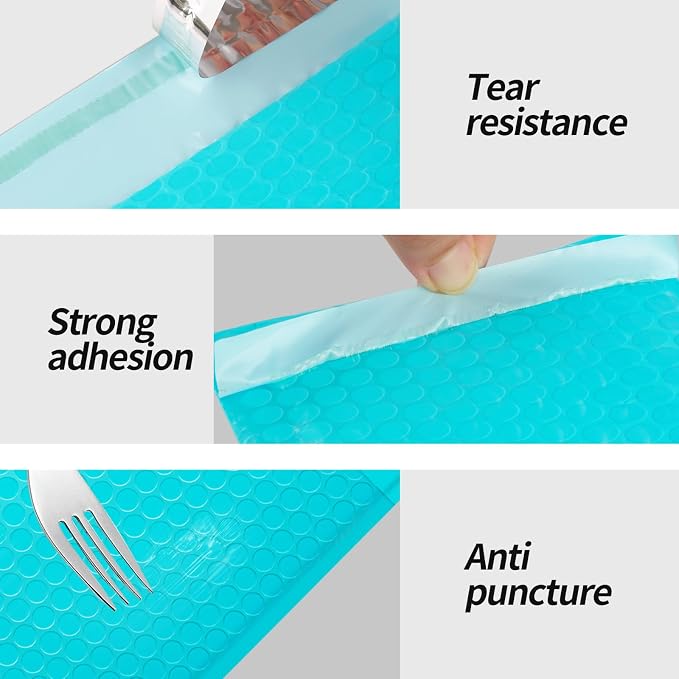 6x10 Inch Teal Bubble Mailers 80 Pack Self-Seal Poly Padded Envelopes Suitable for Small Businesses to Package and Mail Jewelry Cosmetics, Electronic Products, Cards (Teal, 6x10-80)