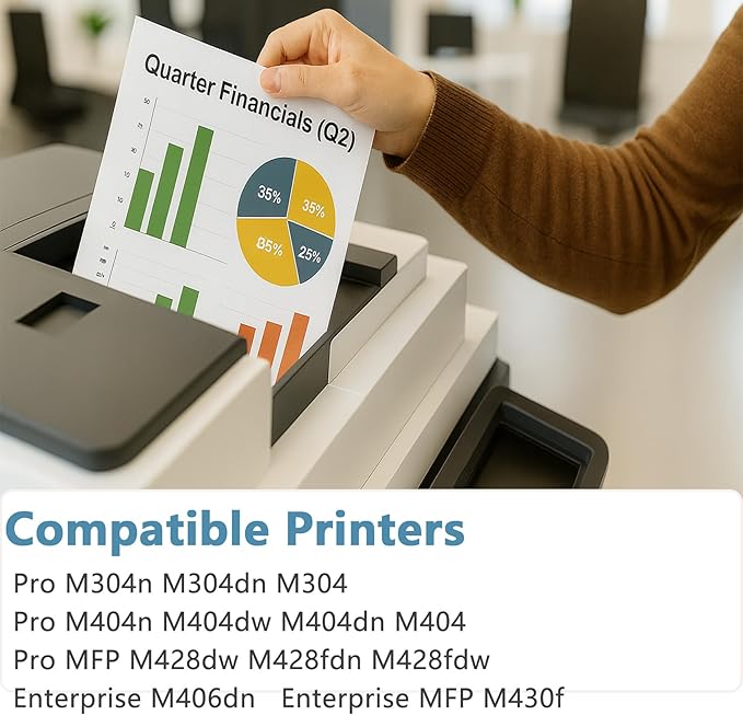 58A CF258A Black Toner Cartridges Compatible Replacement for HP 58 58X CF258X LaserJet Pro MFP M428dw M428fdn M428fdw M404 LaserJet Enterprise M406dn M430f, Pro M404n M404dw M404dn M404 M304n M304dn