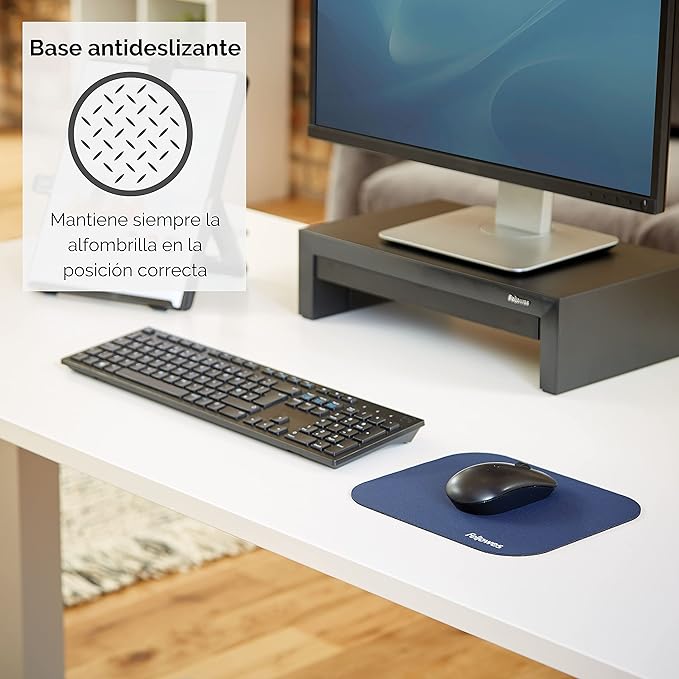 Fellowes 58021 Medium Mouse Pad (Blue) (Pack of 2)