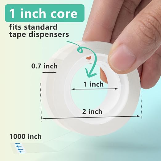 OWLKELA 4 Rolls Tape Refills, Clear | Transparent Glossy Tape, All-Purpose, Ideal for Office, Home and School