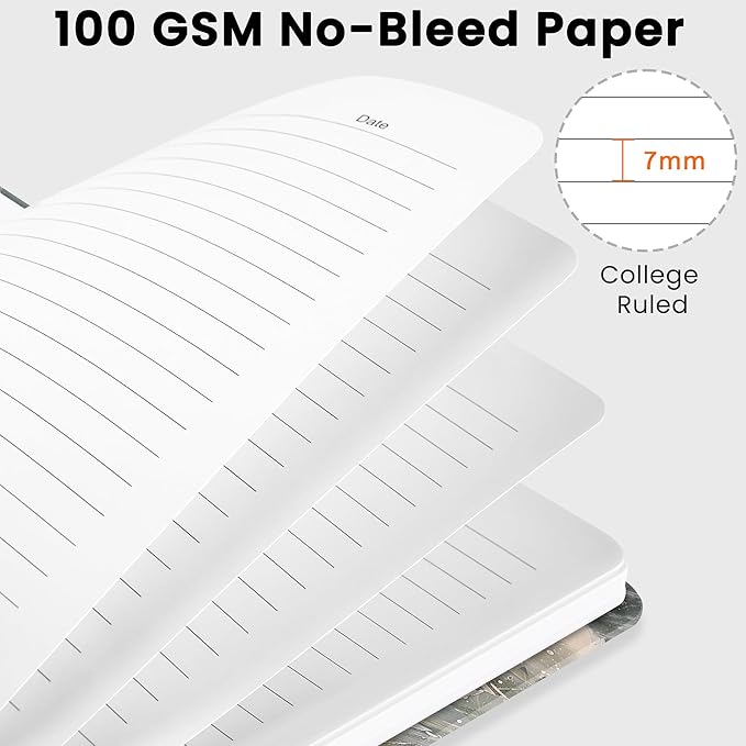 CICPAP Lined Spiral Journal Notebook, A5 College Ruled Notebook for Journaling, Note-Taking, and Daily Planning, Durable Hardcover with an Elegant Design, Parrot