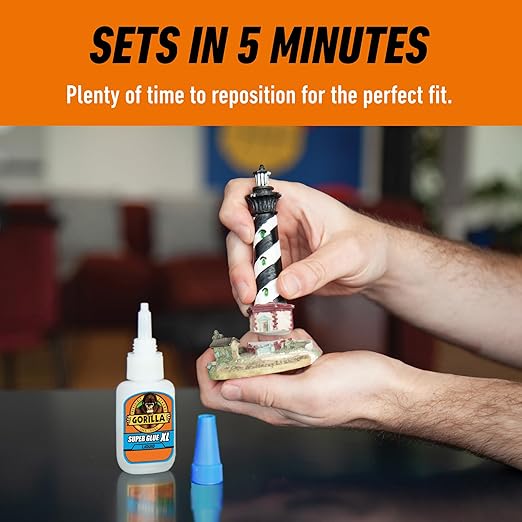 Gorilla Super Glue XL, Clear Glue, 25 Gram (Pack of 1) - All Purpose and Fast Setting for Projects and Repairs