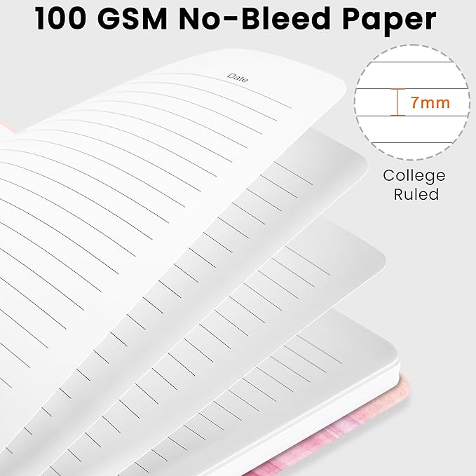 Lined Spiral Journal Notebook, A5 College Ruled Notebook for Journaling, Note-Taking, and Daily Planning, Durable Hardcover with an Elegant Design, Sunset