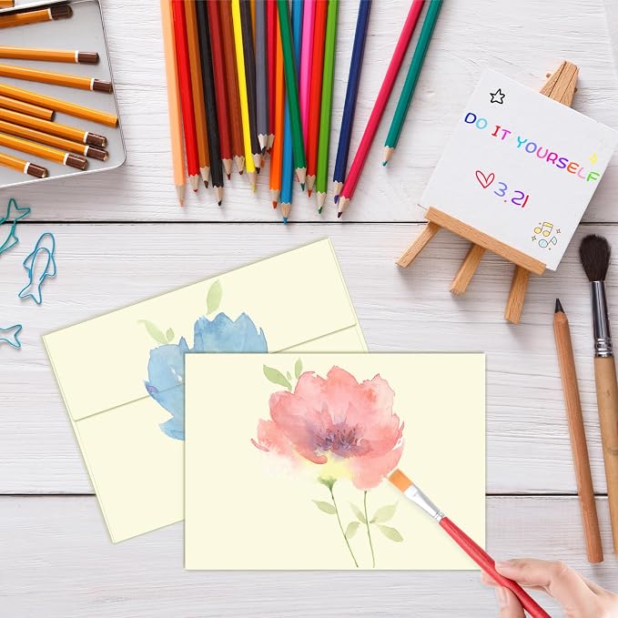 4x6 Envelopes For Invitation (50, Cream, A6) | A4 Envelope cream 50 pack 4x6 card Envelopes for wedding, greeting cards,baby shower,photos,birthday