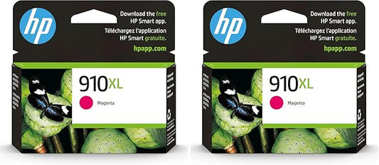HP 910XL Magenta High-Yield Ink Cartridge | Works with OfficeJet 8010,8020 Series,OfficeJet Pro 8020,8030 Series | Eligible for Instant Ink-| 3YL64AN,(Pack of 2)