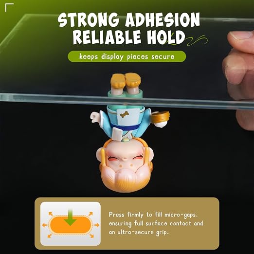 PHIXBEAR Removable Museum Mounting Gel Putty with Pull Tab, 252 Pcs | Clear Double Sided Adhesive Dots, No Trace Sticky Tack for Action Figures Car Crafts Pictures Balloon (0.39" x 0.78")