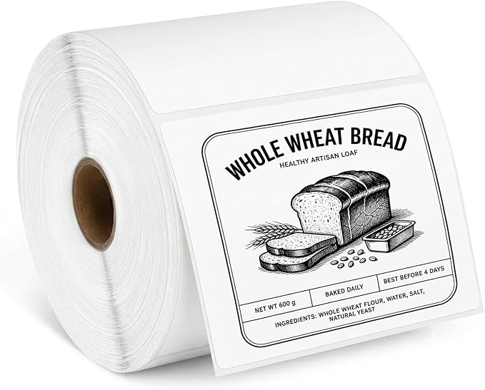 ESSENTIAL 4" x 3" White Direct Thermal Labels for Barcodes, Address | Permanent Adhesive, Shipping Labels, Compatible with Zebra, Rollo and Other Desktop Printers, 850 Labels of Roll, 1 Rolls
