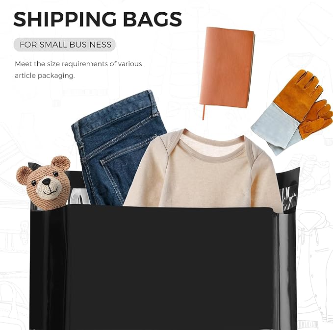 Metronic Poly Mailers 24x24 30000 Pack, Large Shipping Bags for Clothing Packaging Bags, Self Seal Shipping Envelopes for Business, Tear-resistant Mailing Bag Mailing Envelopes, Black