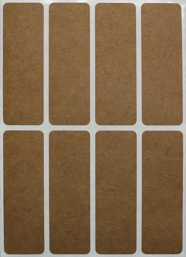 Royal Green 1x3 Labels for Color Coding, Rectangle Kraft Stickers to Write on - 120 Pack