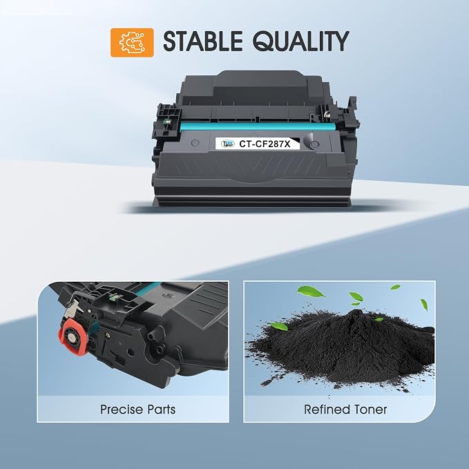 CF287X 87X Black Toner Cartridge High Yield CF287A 87A for HP Printer M501 | Compatible for HP LaserJet Enterprise Pro M501 M506 M501dn M506dn M506n M506x MFP M527f M527dn M527 Series Printer Ink 2-Pack