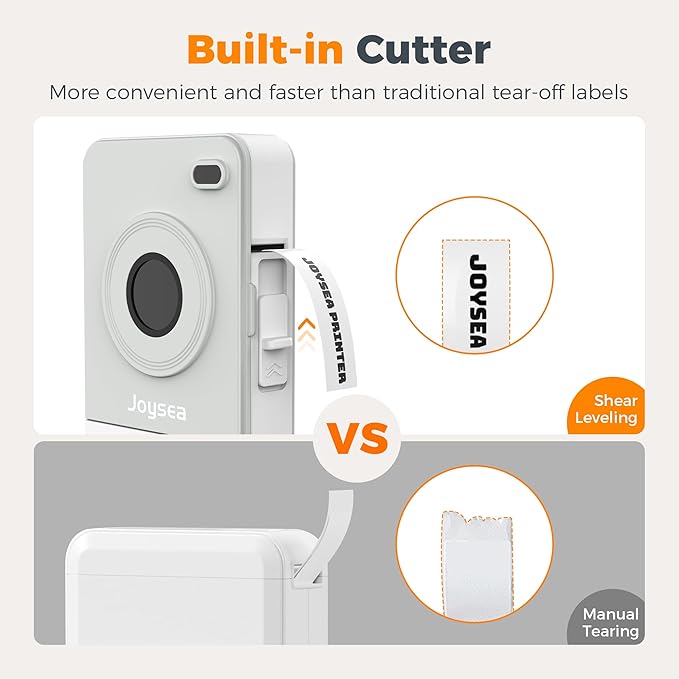 Joysea Bluetooth Label Maker Machine with Tape, OP1 Thermal Sticker Printer for Home Kitchen, Portable Mini Label Makers for Office Organization, Gray